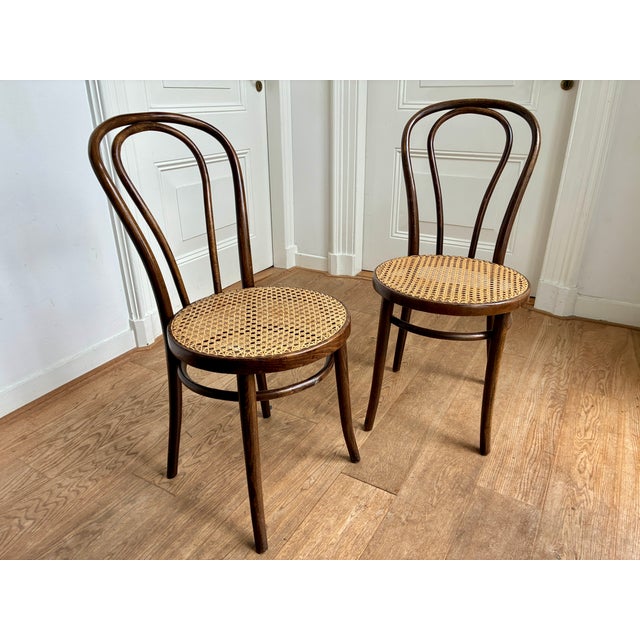 Brown Vintage No. 18 Chairs by ZPM Radomsko for Thonet, 1970s, Set of 2 For Sale - Image 8 of 9