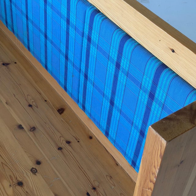 Tan 1970s Swedish Pine Upholstered Banquette Benches For Sale - Image 8 of 12