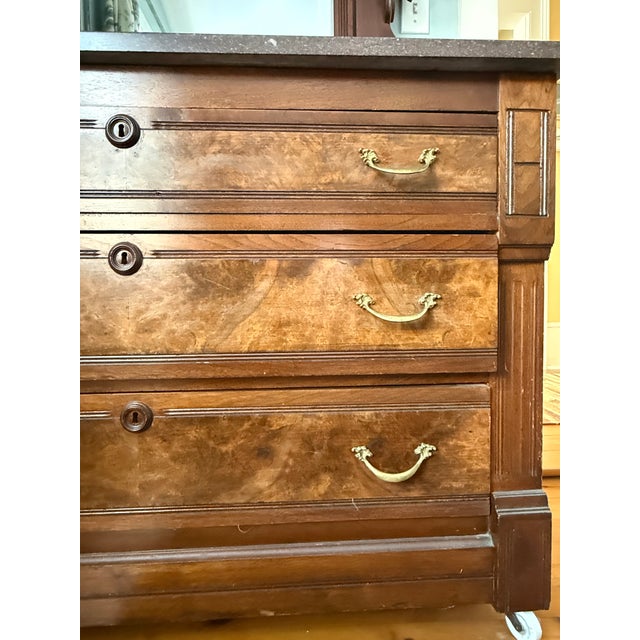 Late 19th Century Victorian Eastlake Dresser With Mirror For Sale - Image 4 of 6