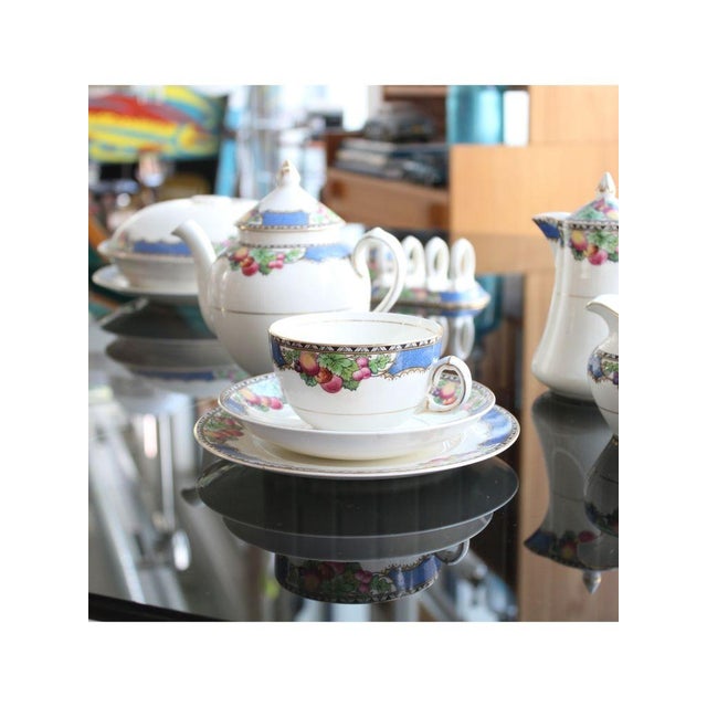 Ceramic Breakfast Set for 1 from Orchard Booths Silicon China, 1920s, Set of 11 For Sale - Image 7 of 18