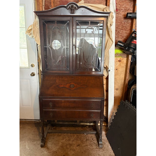 Antique Mahogany Secretary Desk For Sale - Image 11 of 12