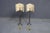 Pair of Brass & Bronze Finish Table Lamps With Coconut Shell Shades For Sale - Image 10 of 12