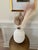 Sporvil Portugal Textured White Ribbed Ceramic Floor Vase For Sale - Image 4 of 8
