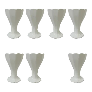 Antique Art Nouveau Ceramic Egg Cups by Adolf Behrmann for Max Roesler, Set of 7