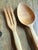Wood 1950s Silver-Plate Serving Utensils Oneida Prestige Distinction 1951 Set of 5 For Sale - Image 7 of 12