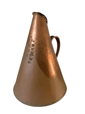 Antique Stencil Volume Container in Copper, 1857