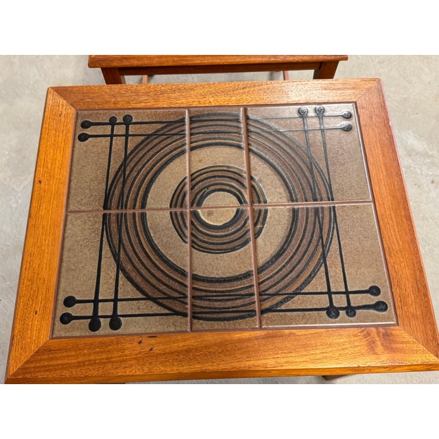 Wood 1960s Danish Modern Teak Nesting End Tables - Set of 3 For Sale - Image 7 of 9