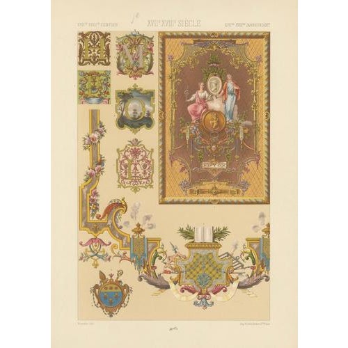 Albert Racinet, Ornament, 1873, Chromolithograph For Sale - Image 3 of 10