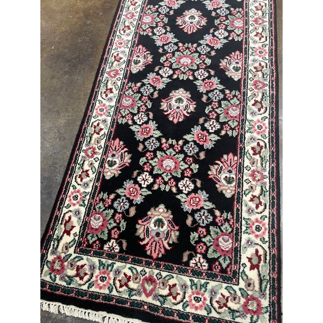 1990s 1990s Handwoven Persian Design Indian Rug - 2'7" X 12'0" For Sale - Image 5 of 7