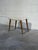 Vintage Danish Mid Century Modern Teak Vanity Stool With Sheepskin Upholstery For Sale - Image 4 of 8