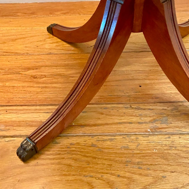 Mahogany Three-Tier 4 Leg Pie-Crust Dumbwaiter/ Parlor Table For Sale - Image 9 of 10