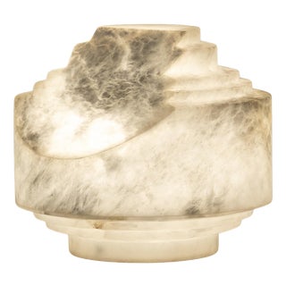 Wireless Cala Table Lamp by United Alabaster For Sale
