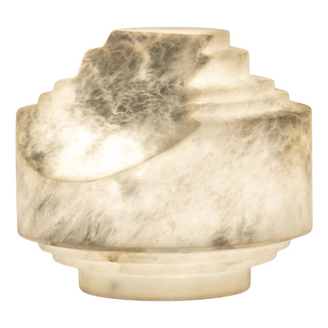 Wireless Cala Table Lamp by United Alabaster For Sale