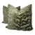 Tiger Chenille in Olive Green 22" Pillows-a Pair For Sale