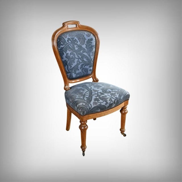 Louis-Philippe Style Oak Chairs, 1950s, Set of 2, in Worn conditions. Designed 1950 to 1959