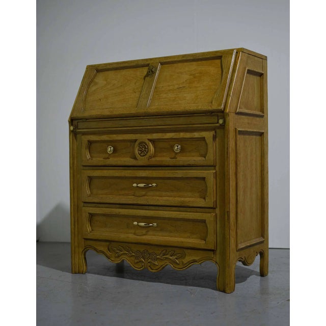 Rustic Mid Century Country Rustic Slant Front Desk by Thomasville For Sale - Image 3 of 12