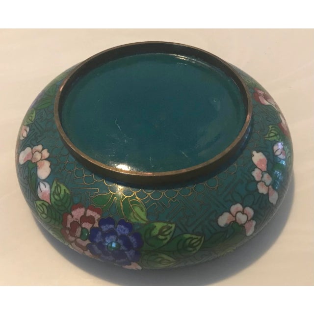 Asian Vintage Cloisonné Shallow Bowl For Sale - Image 3 of 6