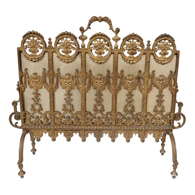 Napoleon III Gilded Bronze Fireplace Surround, 1800s For Sale