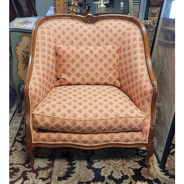 Beacon Hill 1990s Beacon Hill Furniture Bergere & Matching Ottoman For Sale - Image 4 of 9