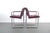 Oxblood Red Mid Century Modern Lounge Chairs in Tubular Chrome and Rich Oxblood Faux Leather - a Pair For Sale - Image 8 of 10