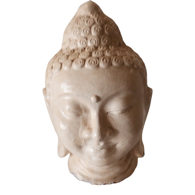 Porcelain Buddha Head Statue For Sale