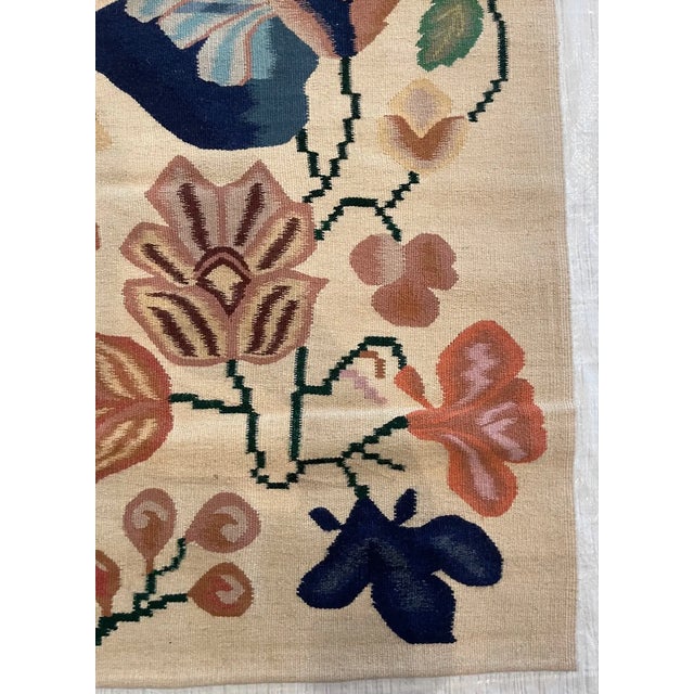 Mid-Century Modern Antique Bessarabian Floral Rug For Sale - Image 3 of 4