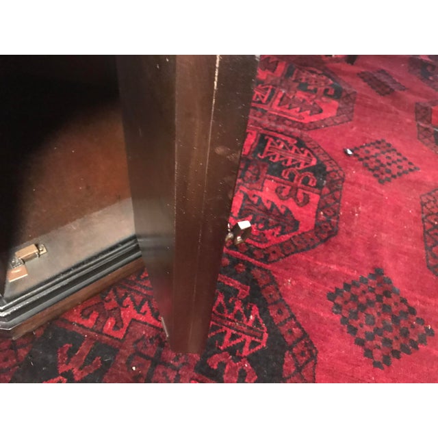 Mid Century Ebonized and Gold Trim Octagonal Side Table/ Cabinet For Sale In Miami - Image 6 of 12