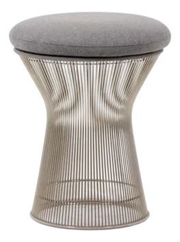 Round Stool with Metal Base by Warren Platner for Knoll, 1970s