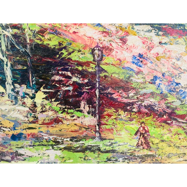 Large, Textured Vintage Oil on Canvas For Sale - Image 9 of 12