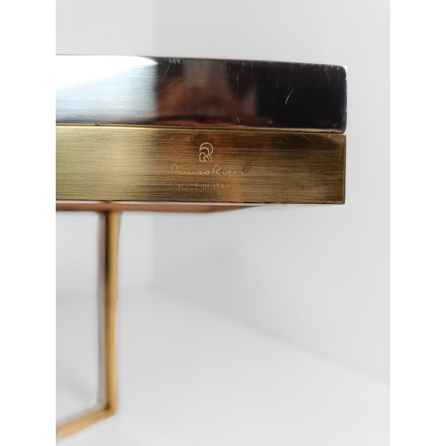 Dining Table in Acrylic Glass, Brass & Chromed Metal by Romeo Rega, Italy, 1970s For Sale - Image 15 of 16