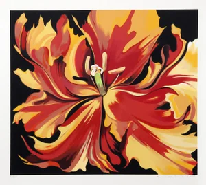 Lowell Blair Nesbitt, Red and Yellow Parrot Tulips, Screenprint