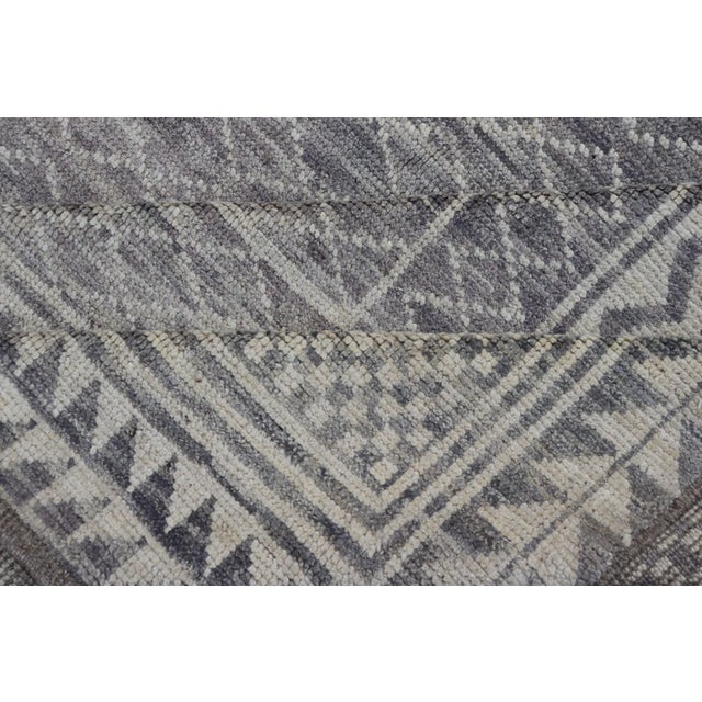Modern Gray and Cream Piled Rug by Keivan Woven Arts, 10'1" X 12'0" For Sale - Image 11 of 12