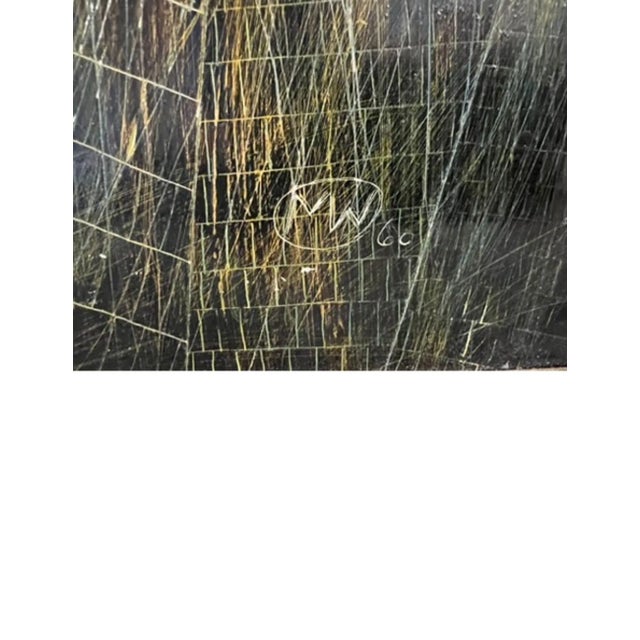 1970s Framed Painting of a Peacock at Moonlight, Signed For Sale In Los Angeles - Image 6 of 8