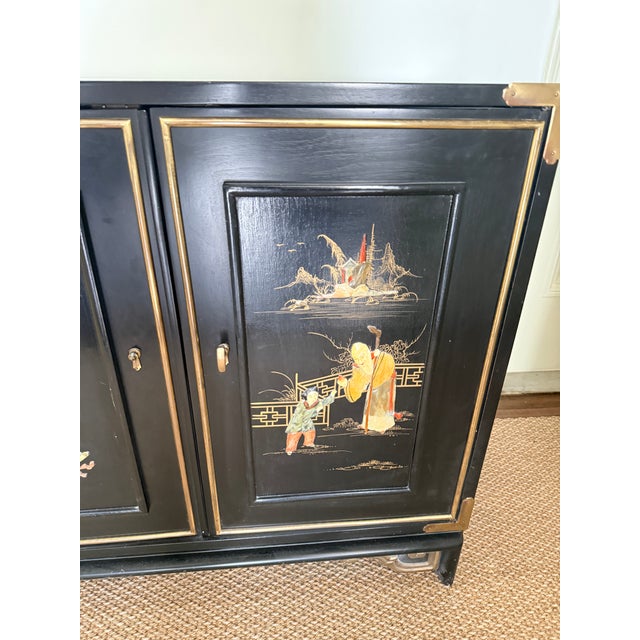 Brown 1970s Mastercraft Handcrafted Chinoiserie Chest For Sale - Image 8 of 13