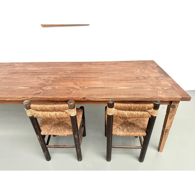 Vintage Farmhouse Table in Pine, 1970 For Sale - Image 10 of 18