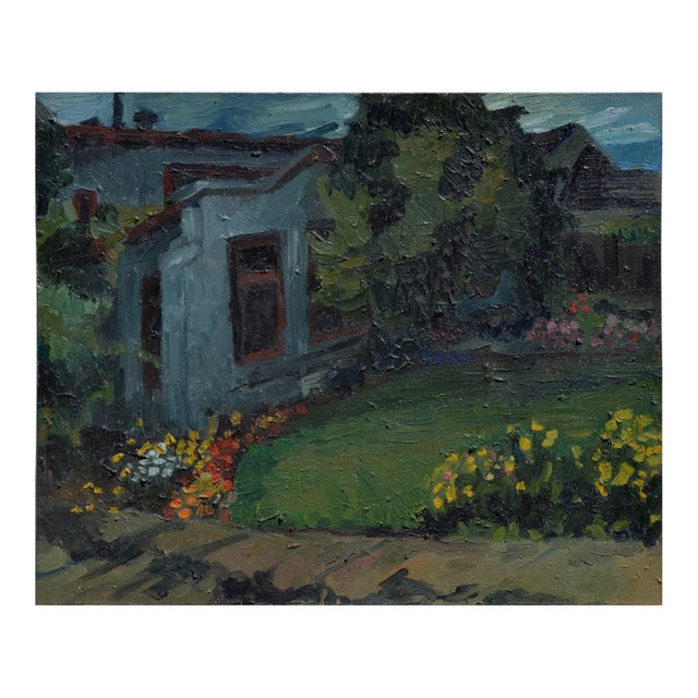 Nocturnal Garden Landscape -- West Side Cottage by Kristy Simmons For Sale