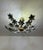 1980s Rare Black Murano Style Glass Floral Chandelier | Gothic Romantic Flush Mount Ceiling Light For Sale - Image 12 of 17