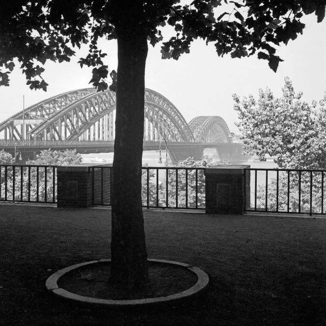 1930s Arched Bridge Across the River Rhine at Duesseldorf, Germany 1937 For Sale - Image 5 of 5