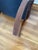 Brown Mid 20th Century Curved Slated Side Upholstered Seat/Bench For Sale - Image 8 of 12