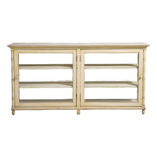 Faux Bamboo Display Vitrine, Antique, France, Early 20th Century For Sale