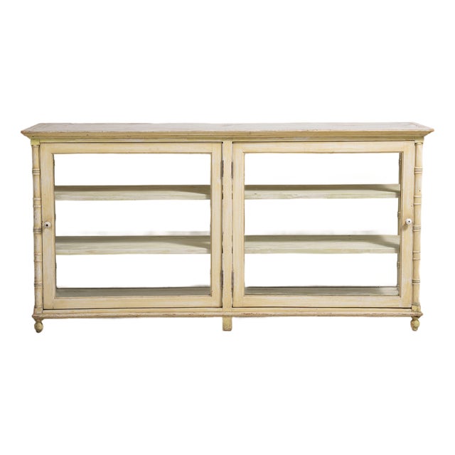 Faux Bamboo Display Vitrine, Antique, France, Early 20th Century For Sale