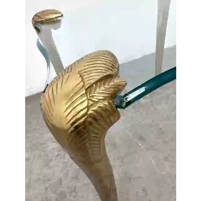 1970s 1970s Brass Glit Side Table in the Style of p.e. Guerin For Sale - Image 5 of 8