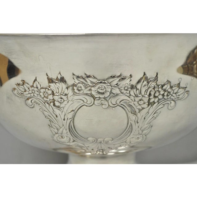 Victorian Vintage Leonard Victorian Silver Plated Punch Bowl Champagne Chiller Ice Bucket For Sale - Image 3 of 12