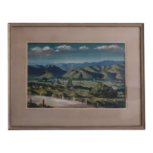 1940s Forrest Hibbits California Landscape Painting