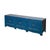 Rustic Vintage Distressed Cerulean Blue Doors Low Tv Stand Console Table Cabinet For Sale - Image 3 of 12