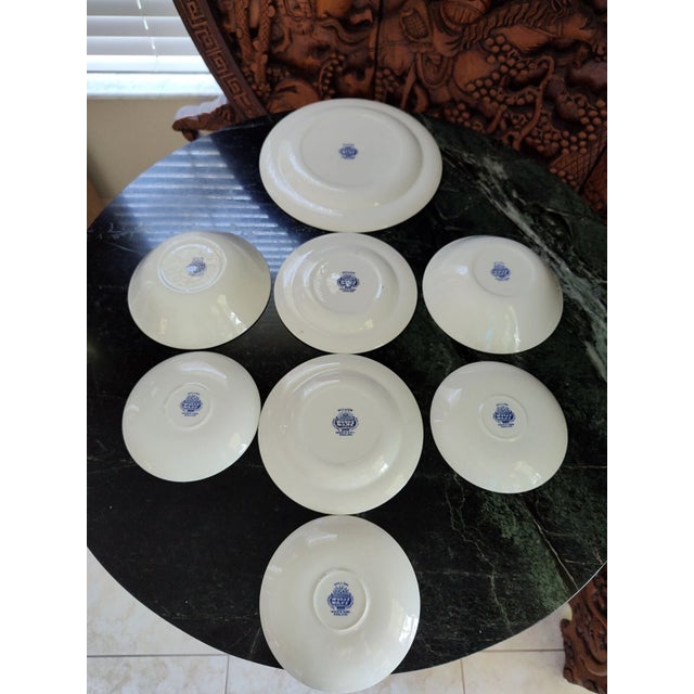 1960s Churchill Blue Willow Wood & Sons Wood Ware China- Set of 8 For Sale In Orlando - Image 6 of 8