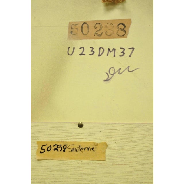 Vintage Union National Chinoiserie Yellow Shell Carved Wood Frame Wall Mirror For Sale - Image 10 of 10