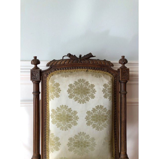 Shabby Chic 19th Century Walnut Louis XVI Style Chaise a La Reine For Sale - Image 3 of 4