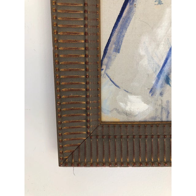 Vintage Oil on Canvas Portrait by Thomas Strickland For Sale In Miami - Image 6 of 8