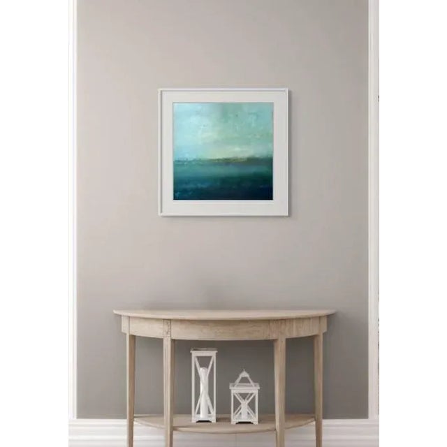 BLUE WATER coastal-inspired oil painting - numbered/signed original art print on photographic paper (semi-gloss). Unframed...
